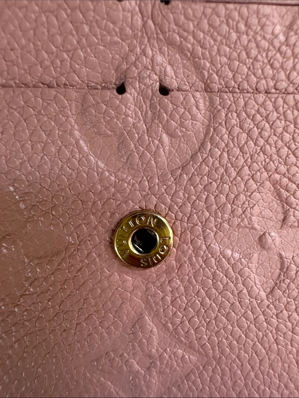 Louis Vuitton AUTH Monogram Empreinte Emilie Rose Poudre Wallet with CoA